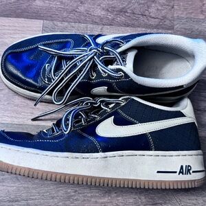Nike Air Force 1 Navy and White Sneakers